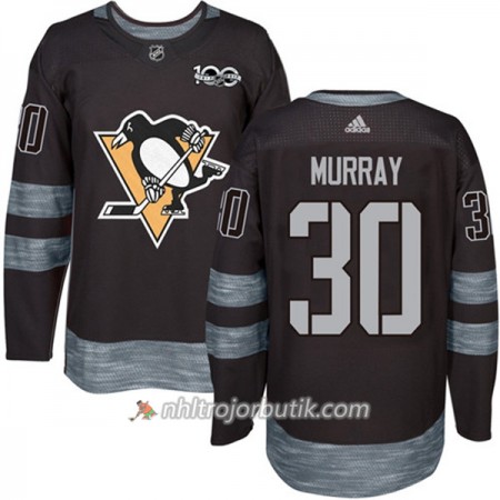 Män Ishockey Pittsburgh Penguins Tröja Matt Murray 30 1917-2017 100th Anniversary Adidas Svart Authentic